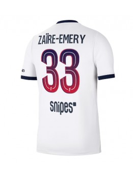 Moški Nogometna dresi replika Paris Saint-Germain Warren Zaire-Emery #33 Gostujoči 2026-27 Kratek rokav Moški Nogometna dresi replika Paris Saint-Germain Warren Zaire-Emery #33 Gostujoči 2026-27 Kratek rokav